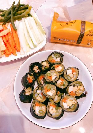 Hình của món “KhoaiPap” kimbap eat clean.