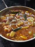 Small onion brinjal curry