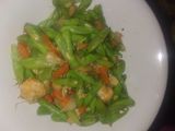 Tumis buncis dan udang