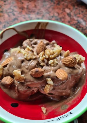 Una foto de Helado de chocolate y dulce de leche