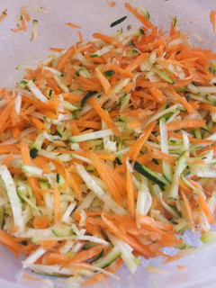 A picture of Carrot and cucumber salad.