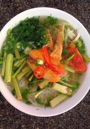 Hình của món Bún cá Diêu Hồng.