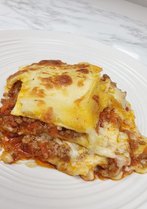 Une photo de Lasagnes à la bolognaise