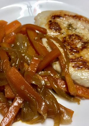 Una foto de Verduras con salsa de soja