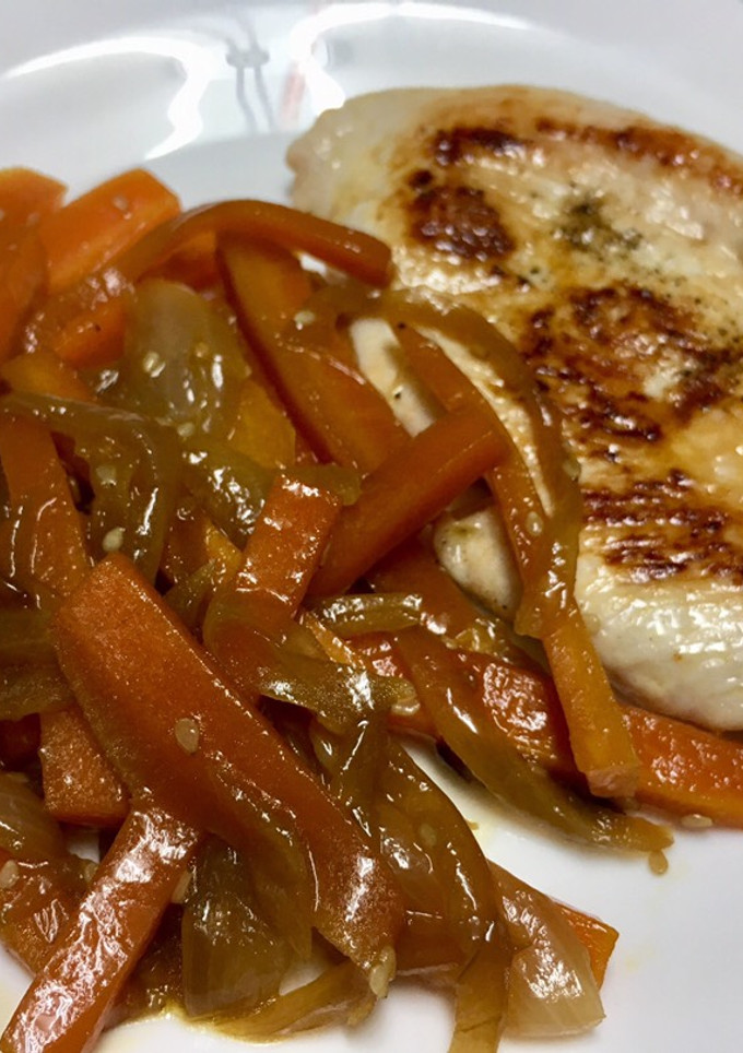 Una foto de Verduras con salsa de soja