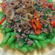 Tumis buncis daging sapi cincang