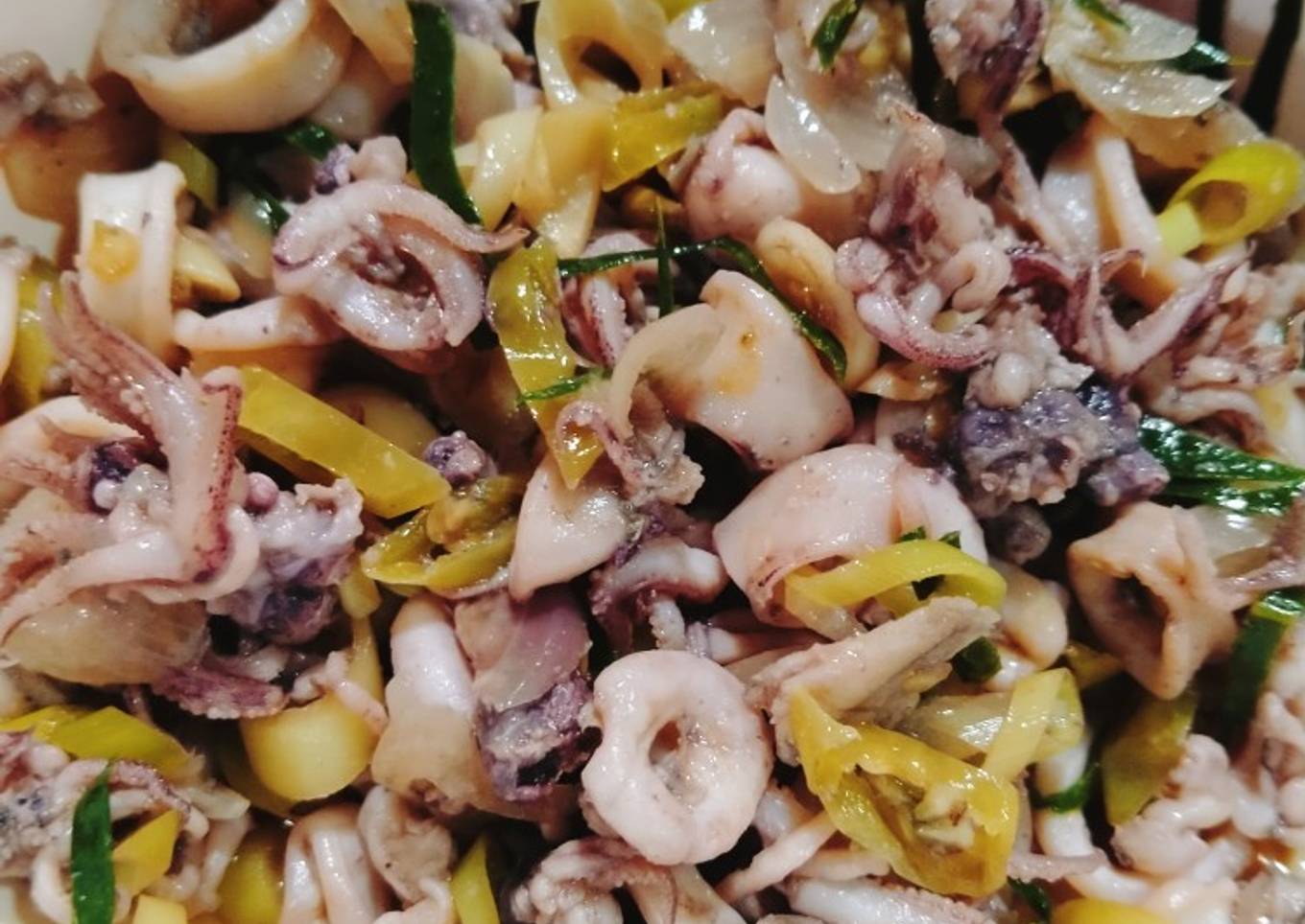 Cumi dengan saus cabai