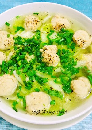 Hình của món Canh Cải Thảo Nấu Mọc.