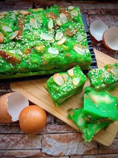Foto resep Bingka Roti Pandan