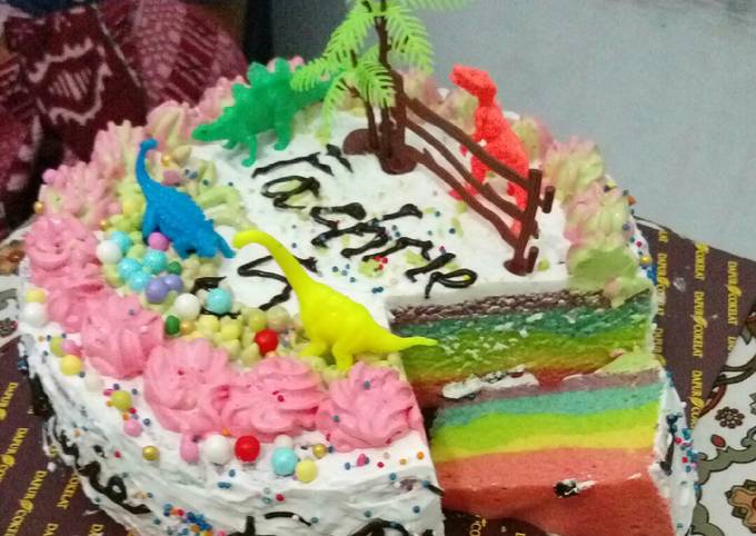 Rainbow cake ultah