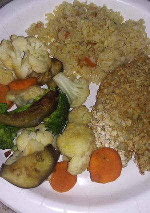 Una foto de Tilapia empanizada con avena en freidora de aire