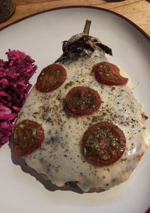 Una foto de Milanesa de berenjena sin horno