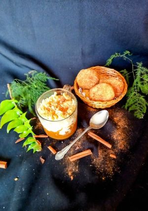 Una foto de Arroz con leche cremoso, con paté de canela