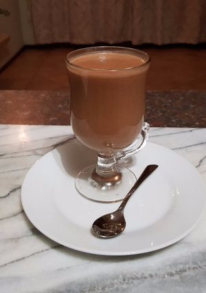 A picture of Bornmann's Vegan Luxury Hot Chocolate.