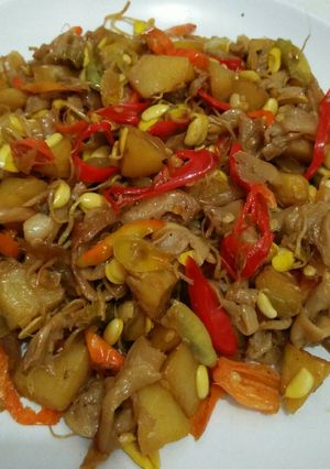 Foto resep Tumis kecap kentang jamur
