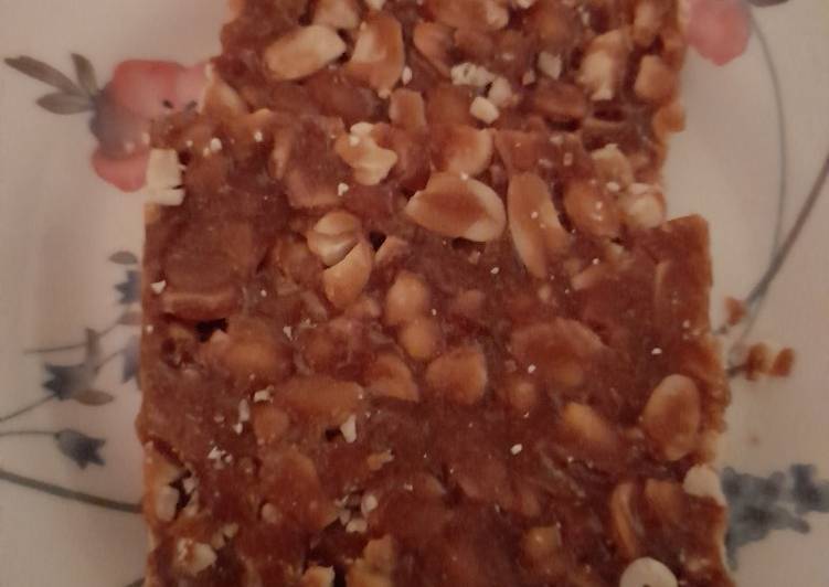 Step-by-Step Guide to Prepare Quick Fenno Peanut chikki with jaggery