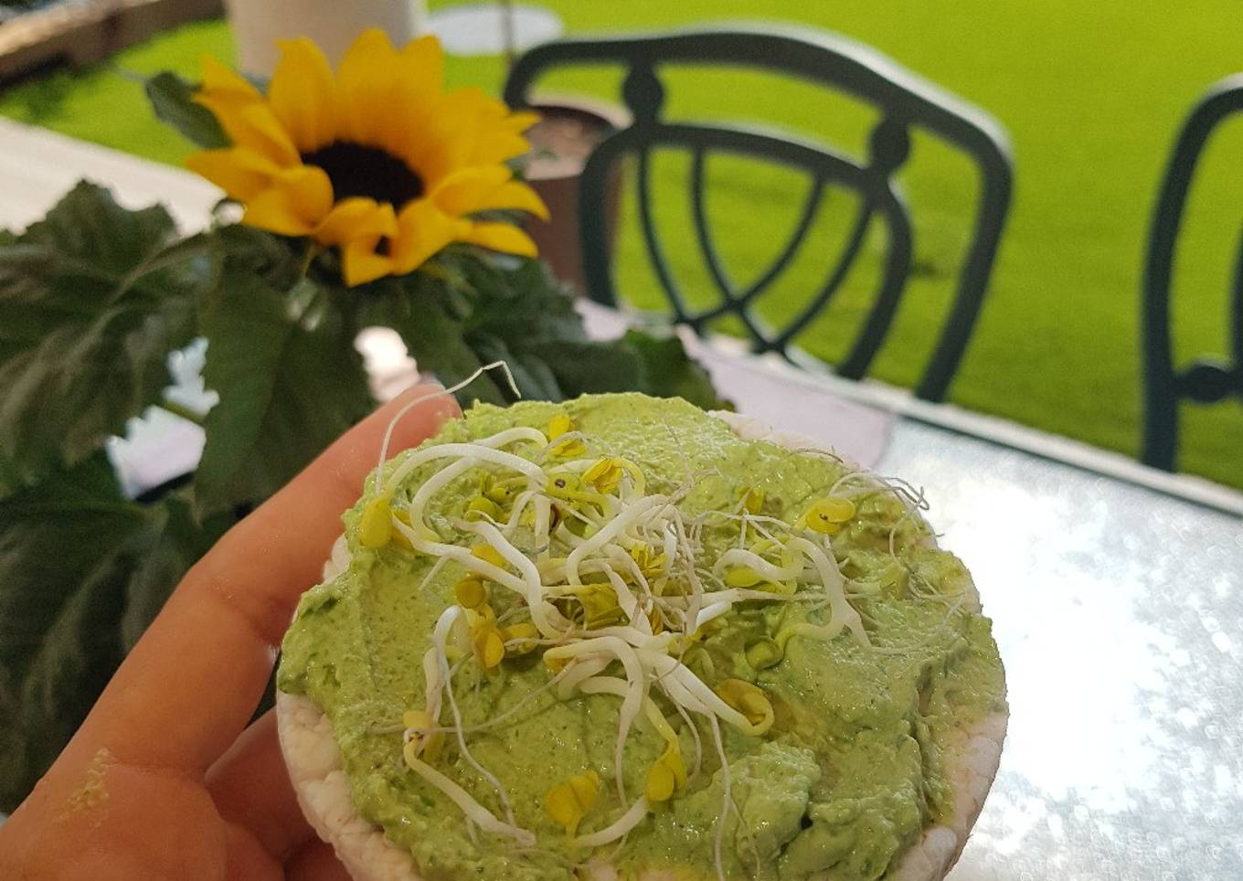 Dip de guisante y menta
