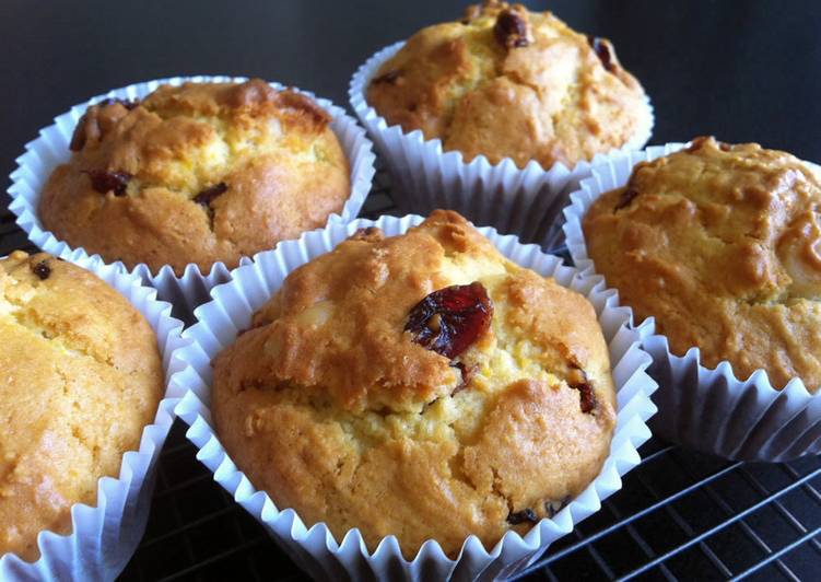 Orange Cranberry &amp; Macadamia Muffins