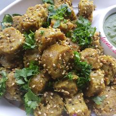 A picture of Multi flour cabbage Muthiya.
