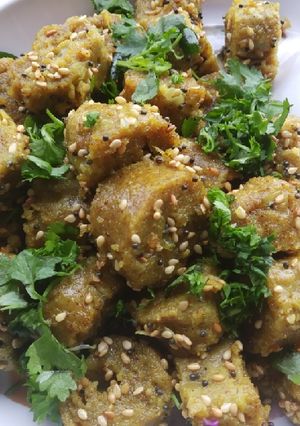 A picture of Multi flour cabbage Muthiya.