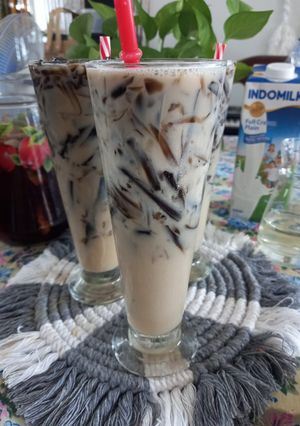 Foto resep Milk Tea with grassjelly