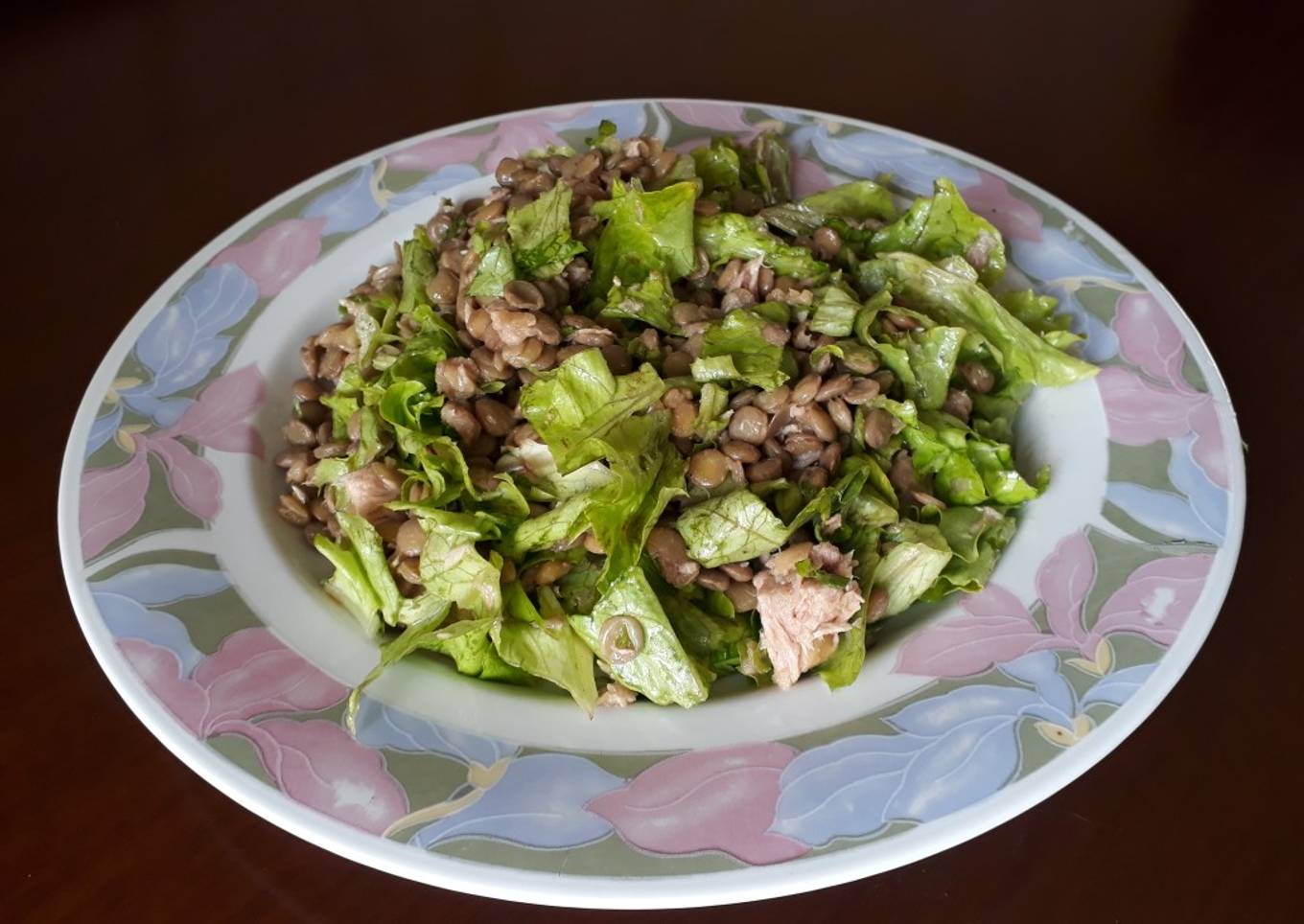 Ensalada de lenteja y atún