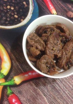 Hình của món Bắp bò hầm tiêu đen.