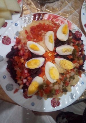 صورة لوصفة سلاطة بيطراف (شمندر) بالحميس 🥗