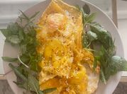 A picture of slice omelette