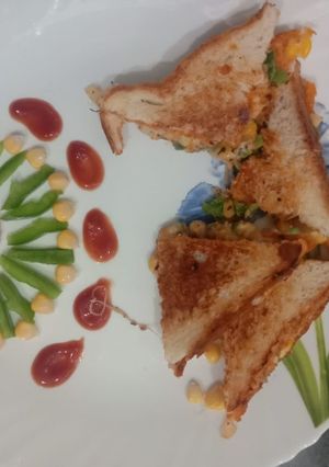 कॉन सैंडविच (corn sandwich recipe in Hindi) रेसिपी मुख्य फोटो