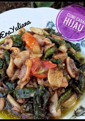 Foto resep Cumi Cabai Hijau (Diet & non- diet) 🦑🍅