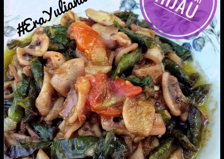 Langkah Mudah untuk Menyiapkan Cumi Cabai Hijau (Diet &amp; non- diet) 🦑🍅, Sempurna