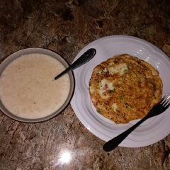 A picture of Fried whyt egg wit veggies.