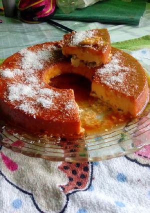 Una foto de Flan de la pasion