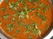 A picture of coriander leaves rajma