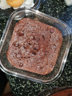 A picture of Choco Banana Cake (using Microwave).