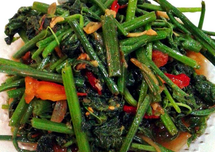 Cara mudah meracik Tumis Sayur Pucuk Labu, Bisa Manjain Lidah