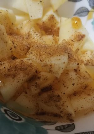 A picture of Apple Honey Chaat🍯.