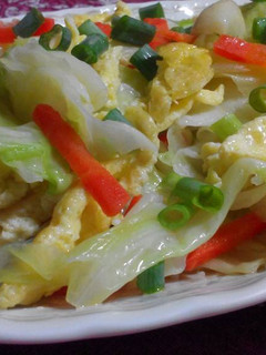 高麗菜炒蛋 的食譜成品照片