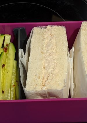 A picture of Tuna Mayo Sando.
