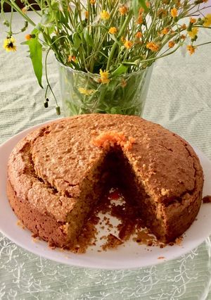 Una foto de Bizcocho de zanahoria y avena sin gluten
