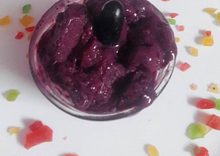 Simple Way to Prepare Ultimate Black Grape&#39;s Sorbet