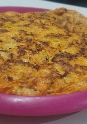 Una foto de Tortilla de Zanahoria sin harina, poco aceite