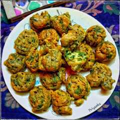 পালং শাকের পকোড়া (Spinach pakoda recipe in Bengali)-レシピのメイン写真