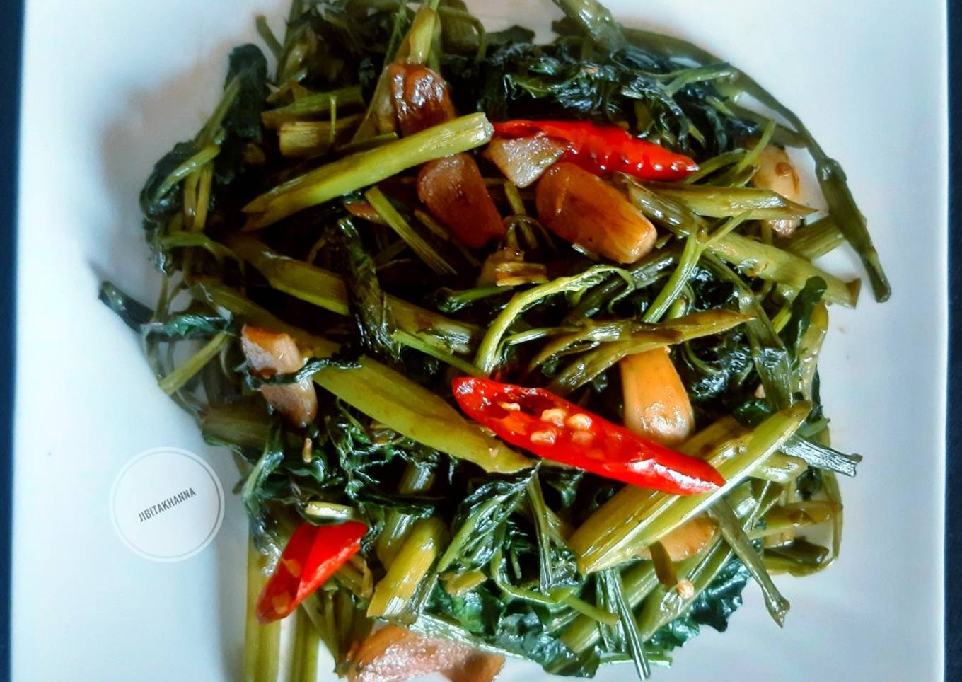 Kang Kao Stir Fried - Kalmi Saag/ Morning Glory/ Water Spinach