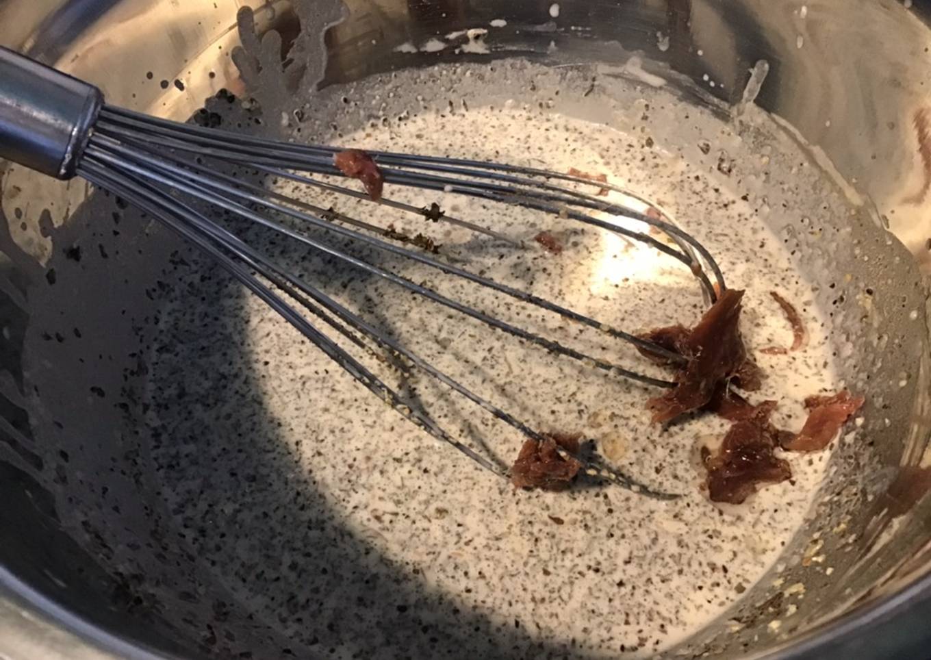 Sauce crème aux anchois et champignons (pour pâtes,légumes…)