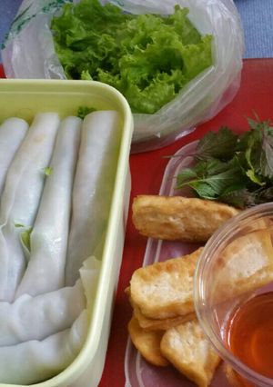 Hình của món Phở cuốn chay.