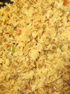 Una foto de Arroz de carne picada