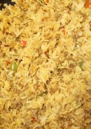 Una foto de Arroz de carne picada