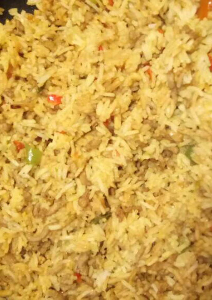 Una foto de Arroz de carne picada